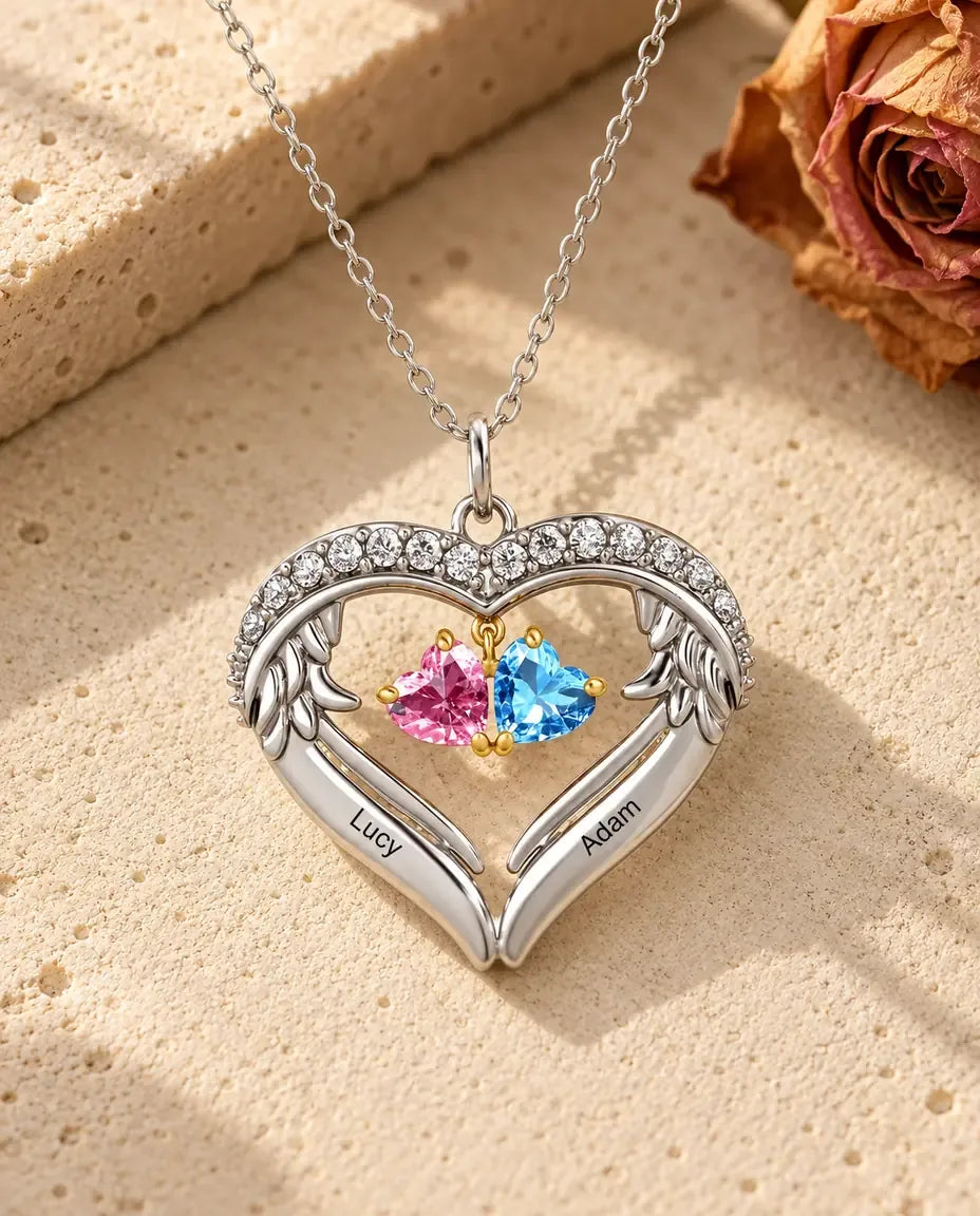 Collar con nombre - vista frontal en plata