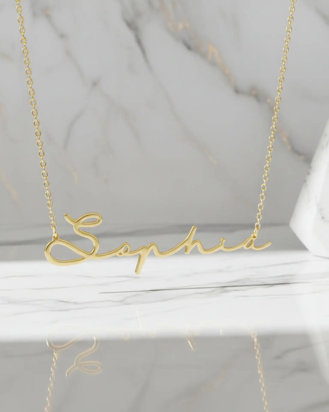 Collar con nombre en letra cursiva — plata de ley 925, un regalo para ella o para mamá