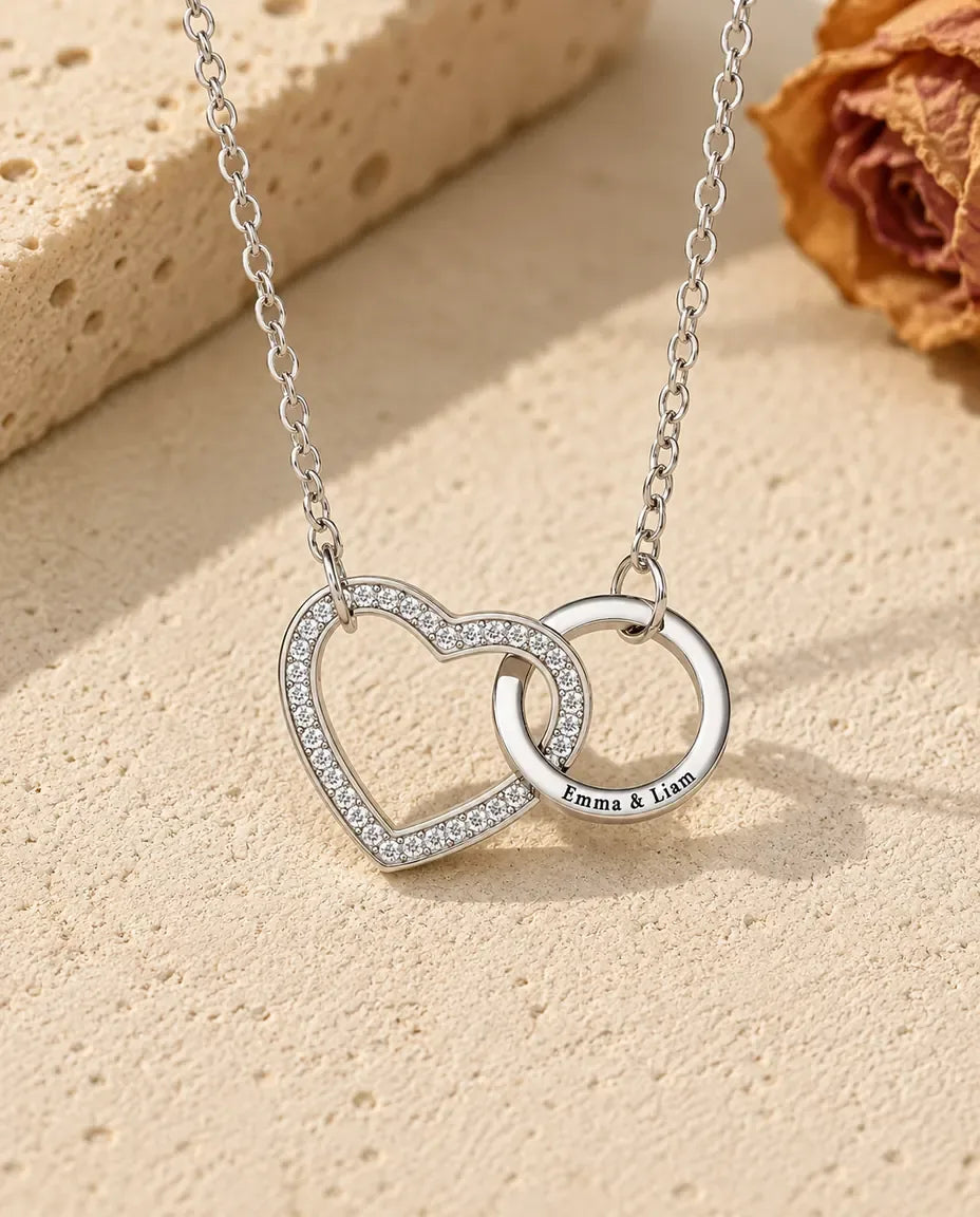 Collar personalizado - vista frontal en plata