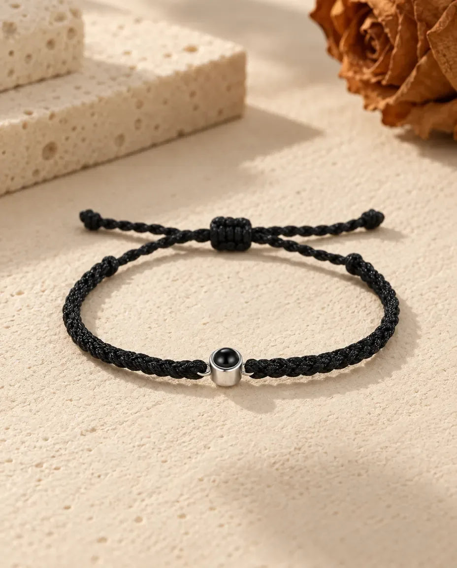 Pulsera con foto dentro - en negro