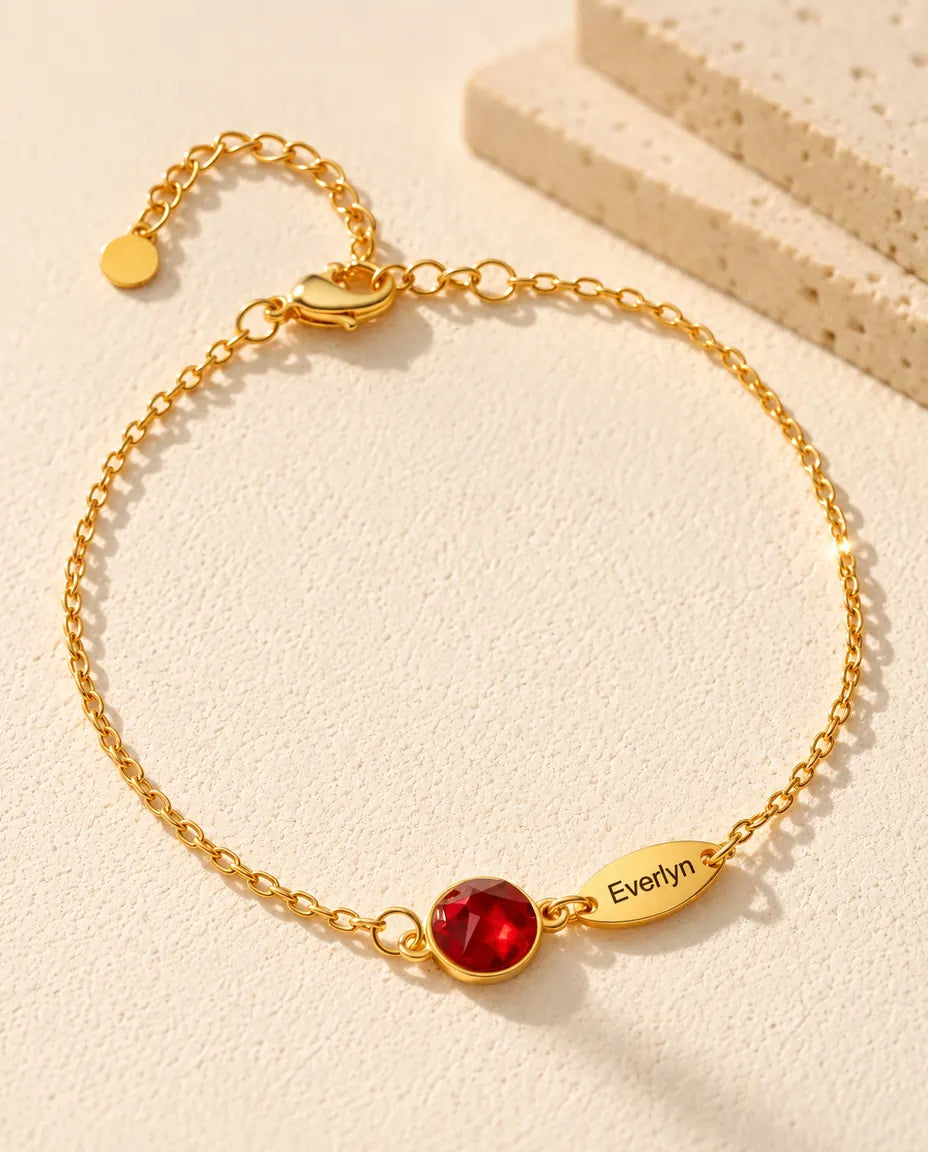 Pulsera con nombre grabado - vista frontal