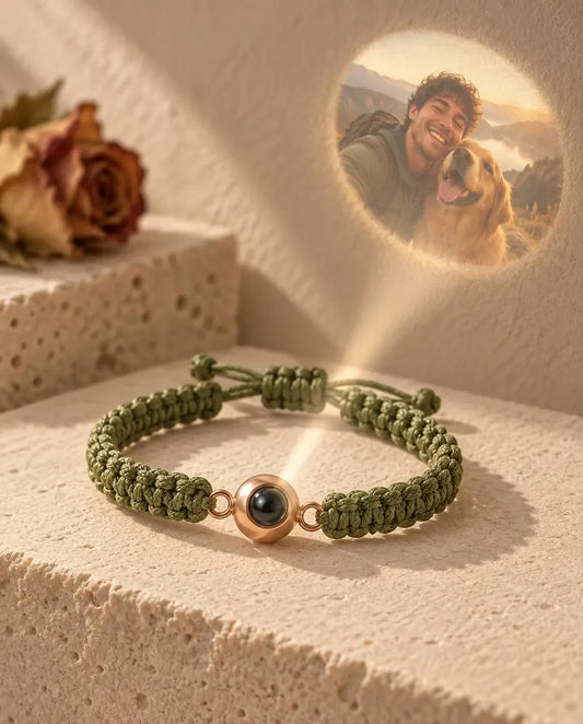 Pulsera con foto dentro - proyecta la foto oculta en la pared