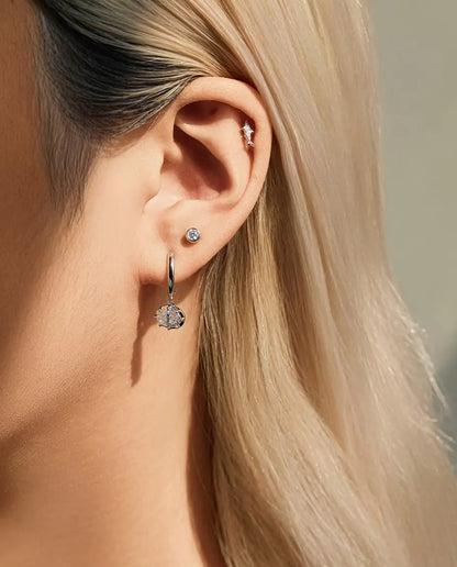 Pendientes de Aro Colgantes con Moissanita Ovalada - piedras de 1,00 ct 5 x 7 mm, 21 mm de largo, plata 925