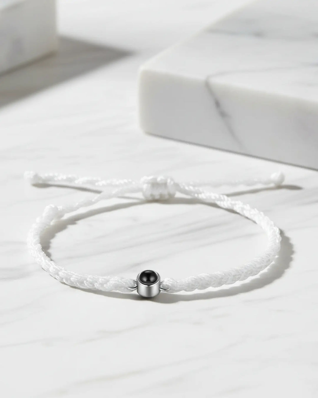 Pulsera con foto dentro – nudo de la amistad en cordón trenzado, regalo para tu mejor amiga