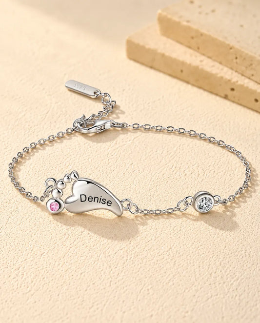 Pulsera con nombre grabado - vista frontal