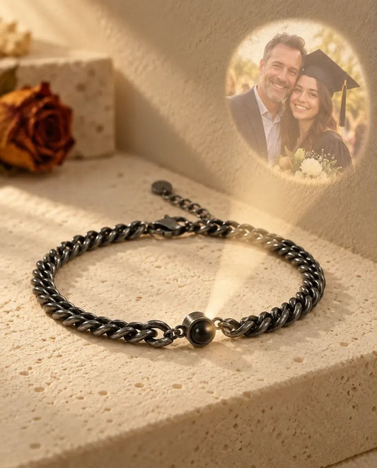 Pulsera Hombre con Foto Dentro - proyecta la foto oculta en la pared