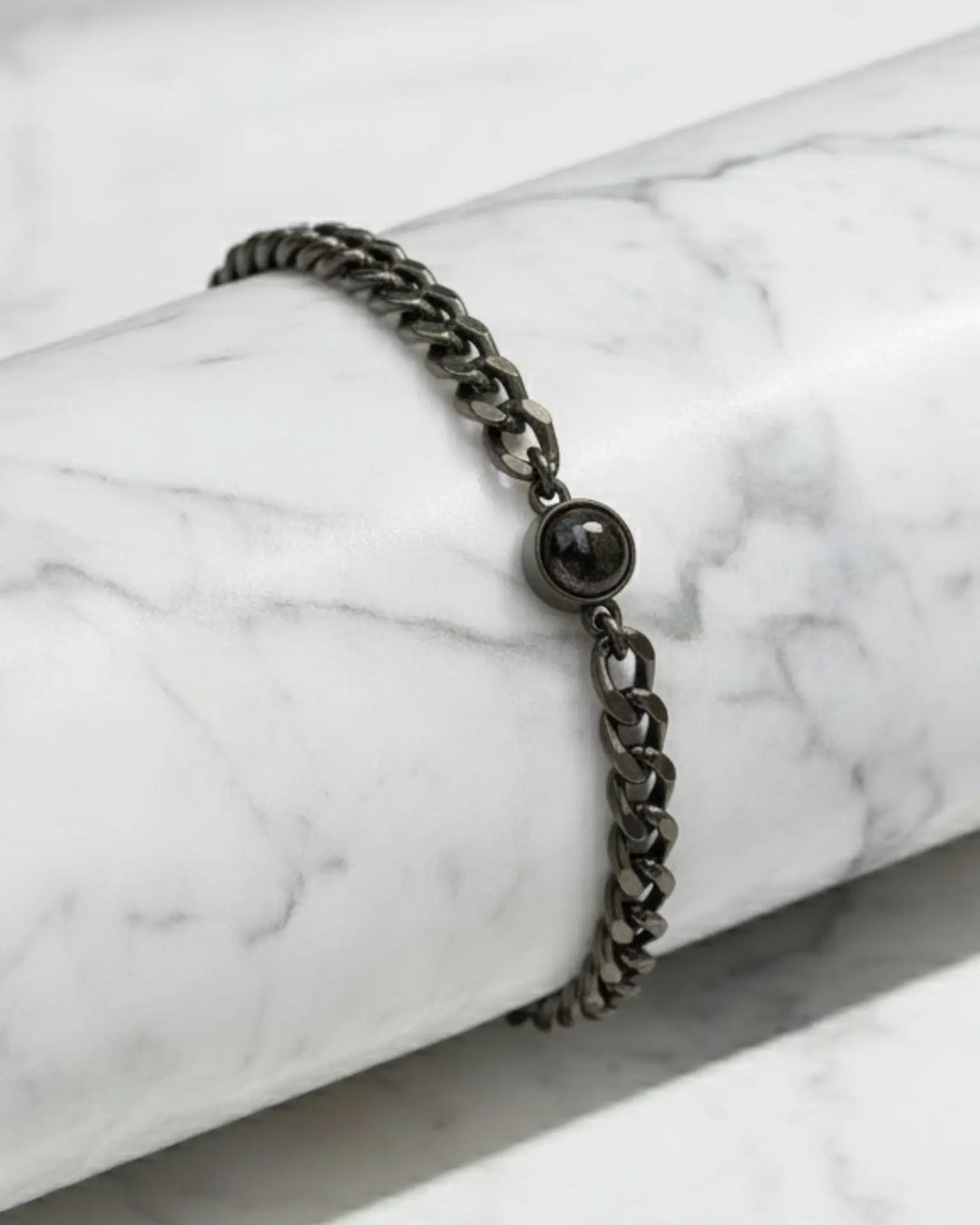 Pulsera Hombre con Foto Dentro – Acero Inoxidable y Cuero de Aire Vintage, Regalo para Él o para Papá