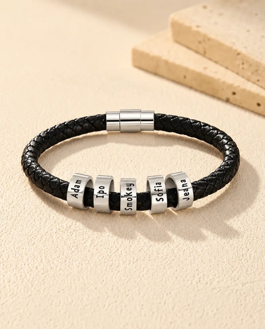 Pulsera hombre grabada - vista frontal
