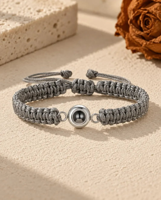 Pulsera con foto dentro - en gris